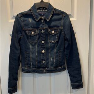 Aeropostale Blue Jean Jacket Fitted Cropped Style